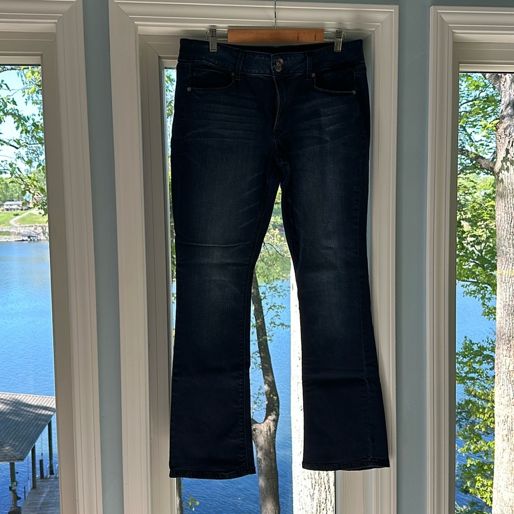 Mudd Dark Wash Bootcut Jeans - Deep Indigo Blue